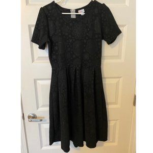 LulaRoe Amelia Black Jaquard dress